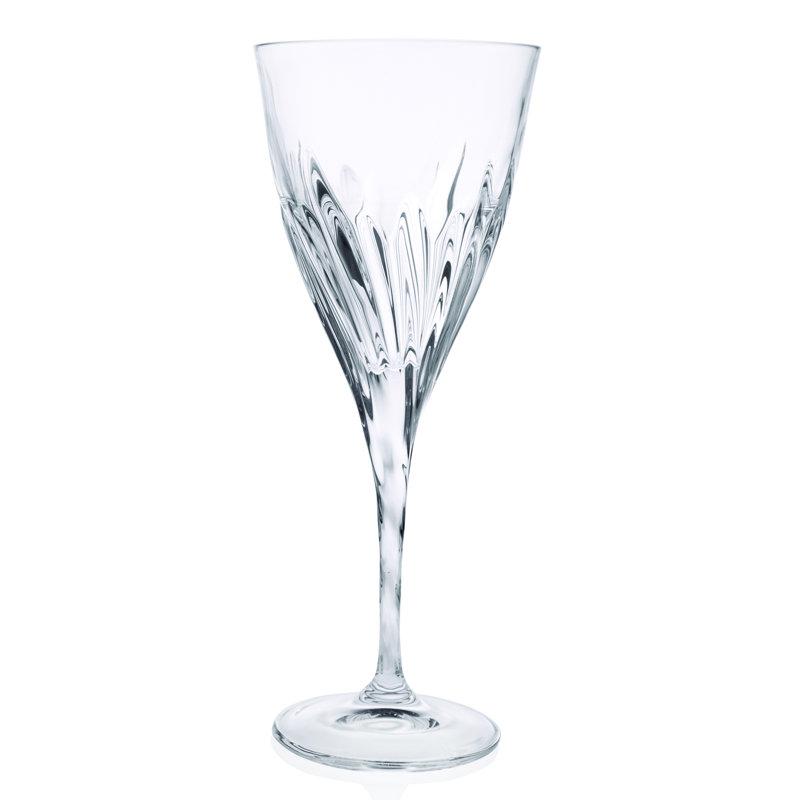 Lorren Home Trends Fluente 7 oz. Crystal Stemmed Wine Glass & Reviews